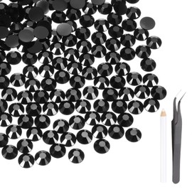 MECCANIXITY 600 Pcs Flatback Crystal Rhinestones, Resin Crystal Gems with Tweezer Dotting Pen Non Hotfix for Bedazzling Tumblers Mugs Bottles Nail DIY Crafts(SS20 5mm, Yellow)