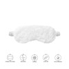 Silver Cloud Fluffy Satin Sleep Eye Mask (White)