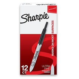 Sharpie Retractable Fine Point marcadores permanentes, (74745pp) (1-Pack de 3), Negro