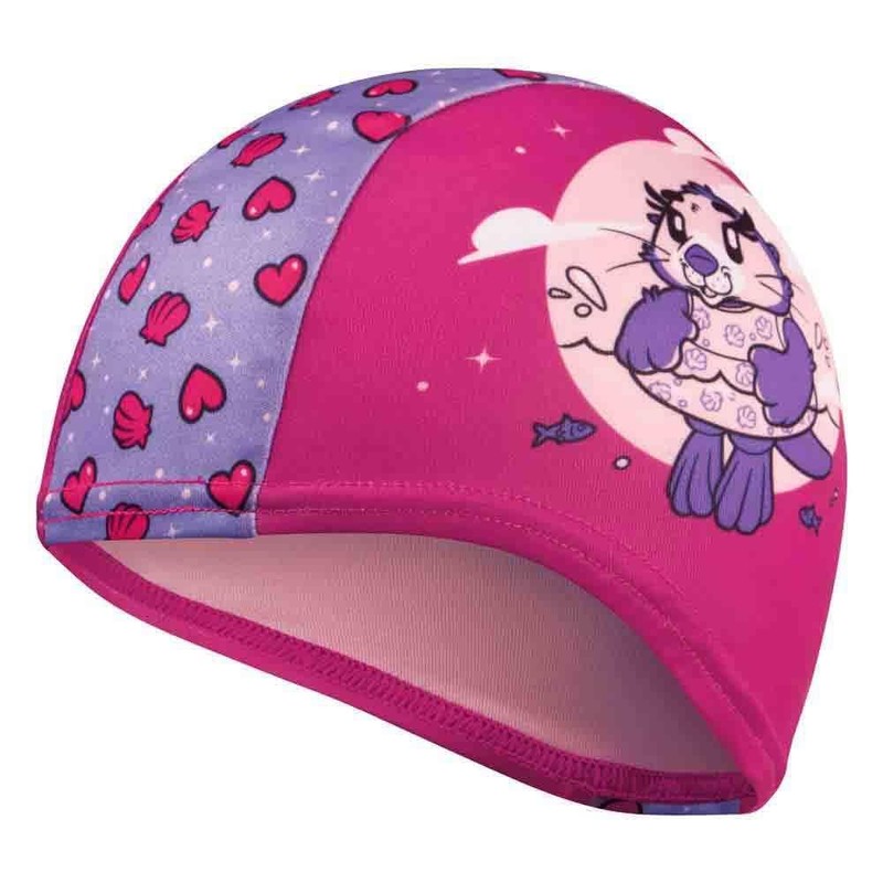 Speedo Pink Printed Polyester Swimming Cap 2-6 Years, Aria Miami