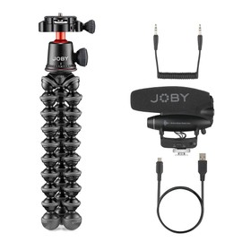 JOBY GorillaPod PRO Vlog Kit, Ultimate Camera Kit, GorillaPod 3K PRO, Wavo PRO, Shotgun Supercardioid Microphone, Rycote Lyre, Flexible Tripod, Run&Gun, YouTube, Filmmaking, DSLRs, Mirrorless, CSC