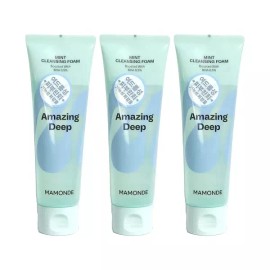 Mamonde 마몽드 어메이징 딥 민트 클렌징폼 120ml x3개 Mamonde Amazing Deep Mint Cleansing Foam 120ml x3