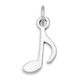 Absolutely Charming Eighth 8th Music Note Quaver 925 Solid Sterling Silver Charm Pendant Bracelet Jewelry Making Supply