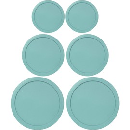 Replacement Lids for Pyrex Containers (2) 2-Cup (2) 4-Cup (2) 7-Cup (Turqoise)