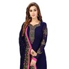 Nivah Fashion Women's Georgette Embroidery Salwar Suit (US.G44-Blue-S)