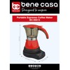 Bene Casa - Electric Espresso Maker 1-3 Cup Red, Cafetera