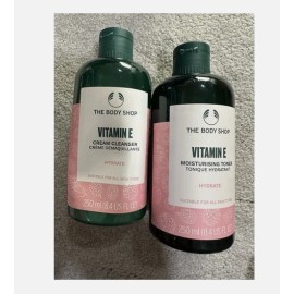 The Body Shop Body Shop Vitamin E Cream Cleanser Moisturising Toner Bundle Set 250 ml