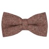 King & Priory Highland Weave Burgundy Bow Tie
