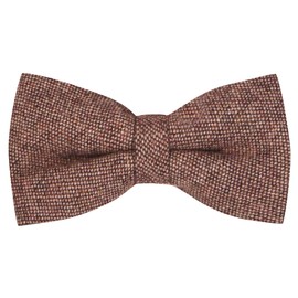 King & Priory Highland Weave Burgundy Bow Tie