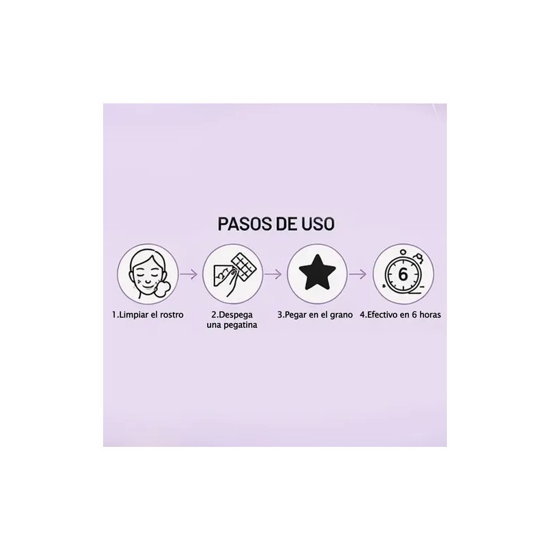 Parches Para Acné Y Espinillas Forma Estrella Aurany 4pcs