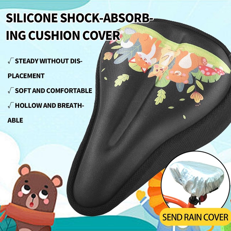 IFUDE Soft children's bicycle saddle with gel seat cushion, stable