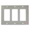 Leviton 3-Gang Decora/GFCI Device Decora Wallplate, Standard Size, Thermoset, Device