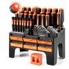 ValueMax 126-PC Magnetic Screwdriver Set with Plastic Racking Organizer, Magnetizer