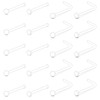 Anicina Nose Rings, 20G Clear L Bone Shaped Nose Studs