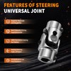 5/8" -36 Spline X 3/4" DD Chrome Steering Universal Joint