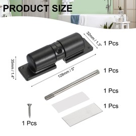 sourcing map Automatic Spring Door Closer Adjustable 40 lbs Self-Closing Door Hinge Safety Easy to Install Tension Door Closers for Home Use (Black)
