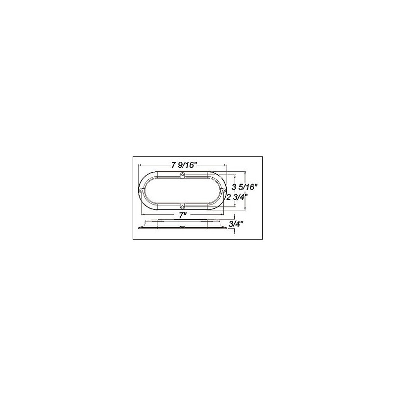 Sealed Waterproof 10 LED Surface / Flange Mount Trailer Lights,
