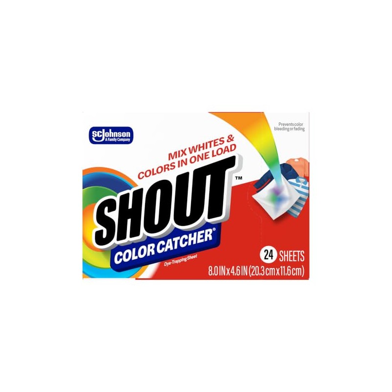 Shout Color Catcher, Dye-Trapping Sheets, 24 Sheets