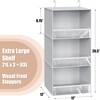 Simple Houseware 3 Shelf Hanging Closet Organizer with Front Stopper,