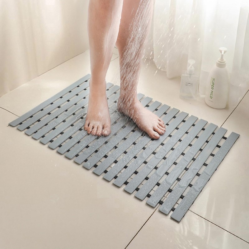 SHIMOYAMA Shower Floor Mat, Non Slip Bathtub Mat with Double-Sided