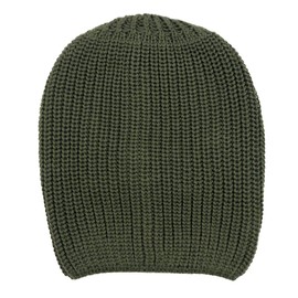 Basic Ench Super Big Gather Watch Knit Hat, Large Size, 24.4 inches (62 cm), Deep, Women's, Men's, green