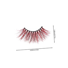 BIUDECO 1Pair Dense Hair Fake Eyelashes for Stage Performance Creative Makeup Lashes for Dancing and Cosplay Vivid Effect Easy to Apply for Parties
