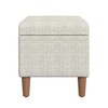 HomePop Malmo Decorative Storage Bench -Cream Chevron Woven