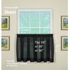 Today's Curtain Emelia Original Voile Tier Pair, 30", Black, 60"