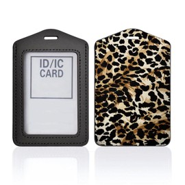 011658 Passcase, Commuter Holder, IC ID Card Holder, Black, Neck Strap, Employee Card Holder, For School Commutes, Commutes, Commutes, Animals, Leopard Pattern