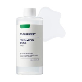 EQQUALBERRY Swimming Pool Toner - Korean Toner for Daily Exfoliating & Deep Hydration with Natural Enzyme Protease & Hyaluronic Acid, for Sensitive Skin, 10.14 Fl Oz (300ml)