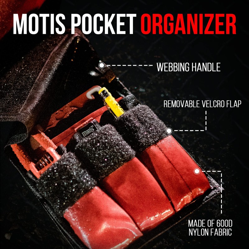 Motis Fire Pocket Organizer Pouch with Webbing Carry Handle, Durable