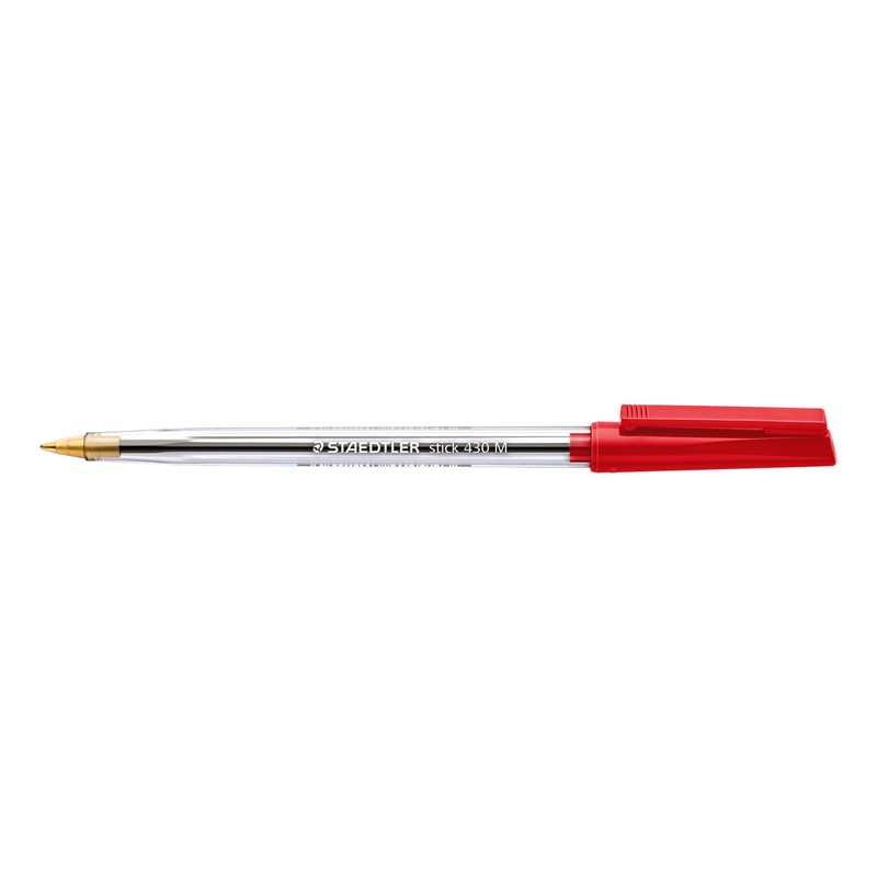STAEDTLER Stick 430 M-2 Ballpoint Pen Medium - Red (Box