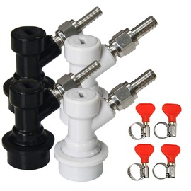 Keg Disconnect Ball Lock Disconnect - LUCKEG Brand Ball Lock Quick Disconnect with Swivel Nut and Hose Clamp for Homebrewing