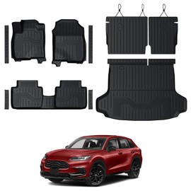 GALVAGNITE Floor Mats Set for Honda HR-V 2026 2025 2024 2023, Full Coverage All Weather Floor Mats Cargo Mat with Backrest Protectors & Door Sill Guards for Honda HRV Accessories