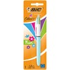 BIC 4 Colours Fun Retractable Ballpoint Pens - Assorted Fashion Body Colours and Medium Point (1.0 mm) , Single unit