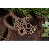 WINDALF Vikings Midga, 5 cm, Midgard Snake Brooch, Bronze, Bronze