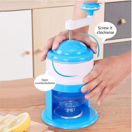 Manual Ice Shaver Crusher Shredding Snow Cone Maker Machine Create Drink Tool