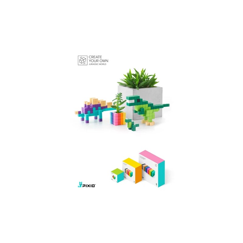 PIXIO-100 Magnetic Blocks in 6 Colors +Free App