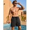 KBVOT Men's Swimming Trunks with Compression Liner Quick-Drying Swimming Shorts