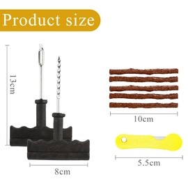 TONZACK Tyre repair kit, puncture repair kit, car tyre repair kit, quick puncture repair on the go, for all types of tubeless tyres