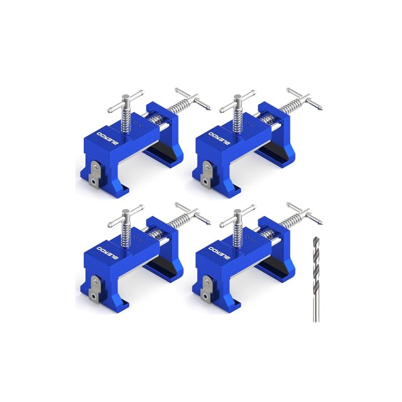 BLEKOO 4 Pack Cabinet Clamps for Installation, Solid Drilling Tool