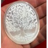 selenite palm stone With Tree Of Life