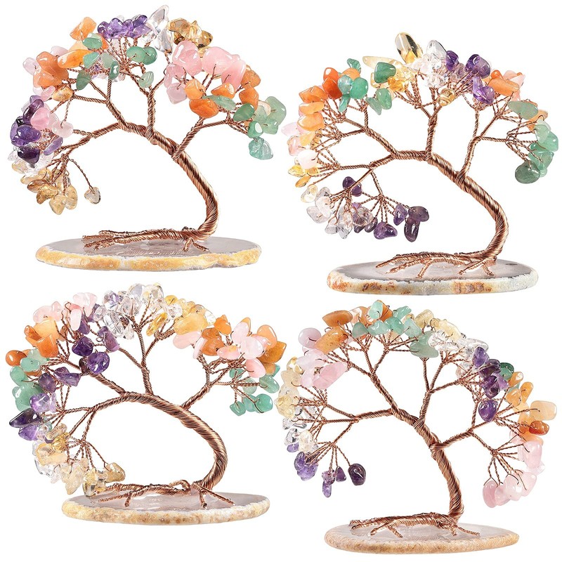 Nupuyai Crystal Tree Feng Shui Gemstone Tree of Life, Lucky