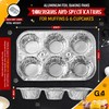 G4GADGET Disposable Muffin Tins 6-Cup – Bulk Pack Aluminum Foil