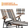 NUU GARDEN Outdoor Metal Chaise Lounge, Foldable and Assemble Free
