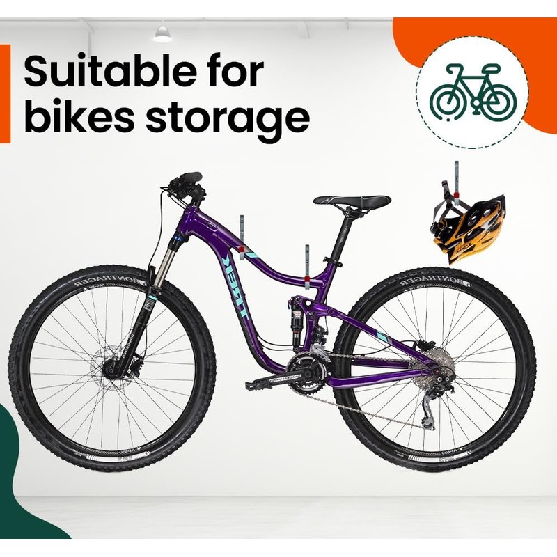 2 x 150mm Large Storage Wall Hooks 85kg Galvanised Steel,