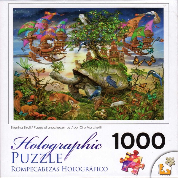 Evening Stroll Holographic 1000 pc Puzzle by Artist Ciro Marchetti