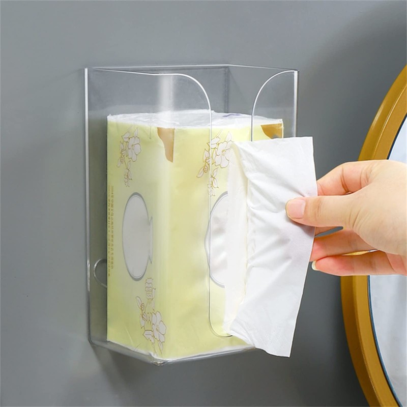 Facial Tissue Box Holder for Wall,Rectangular Wall Tissues Box Holder
