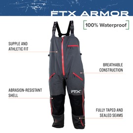 FROGG TOGGS Mens Ftx Armor Premium Waterproof Rain, Fishing Bibs Pants, Dark Graphite, 3X-Large US