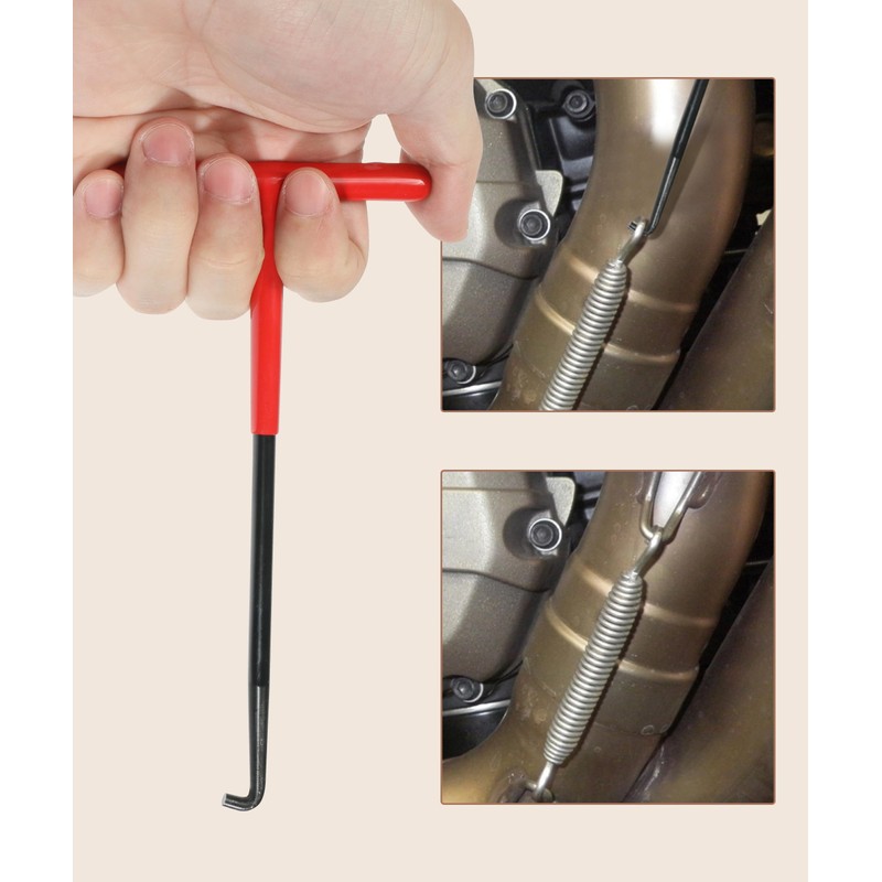 bylikeho Motorcycle Exhaust Spring Puller Tool,Car Accessories T Handle Exhaust